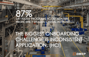 onboarding biggest challlenge is consistent application- manufacturing omep
